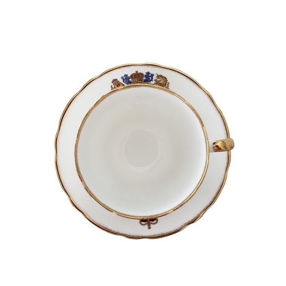 Adderley 1953 Queen Elizabeth II Coronation Bone China Teacup & Saucer Set - Picture 3 of 10